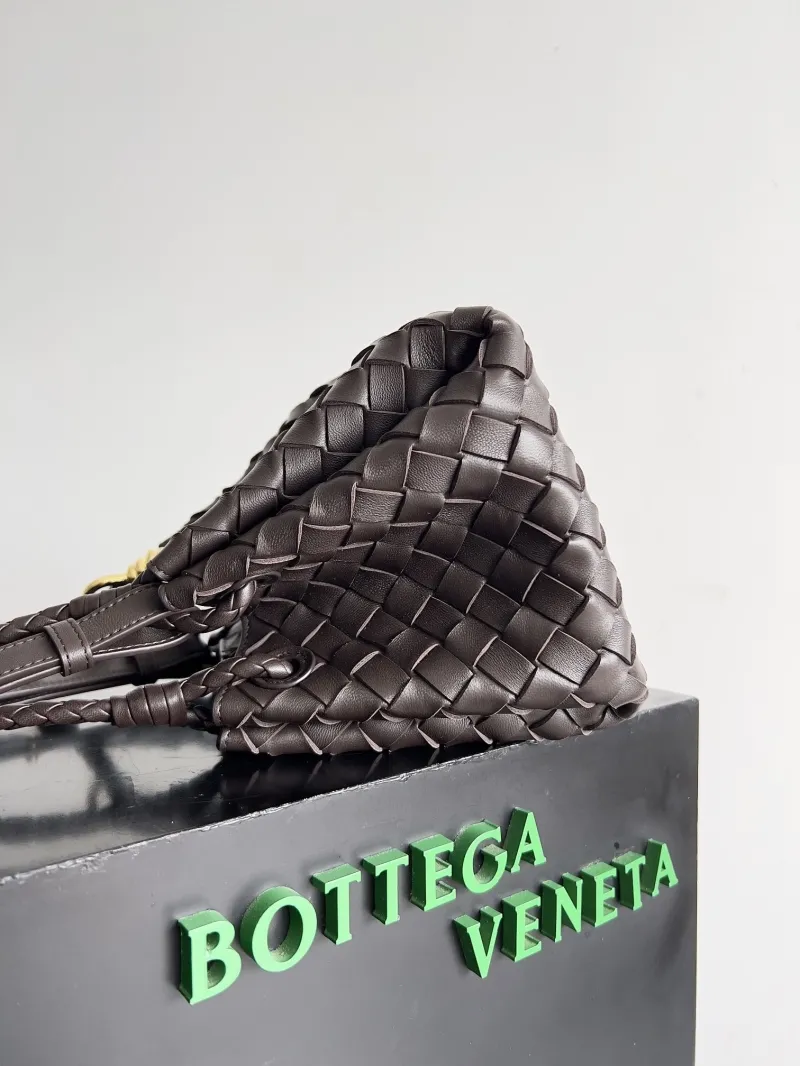 Alternative view of Bottega Veneta Brown Woven Leather Top Handle Bag