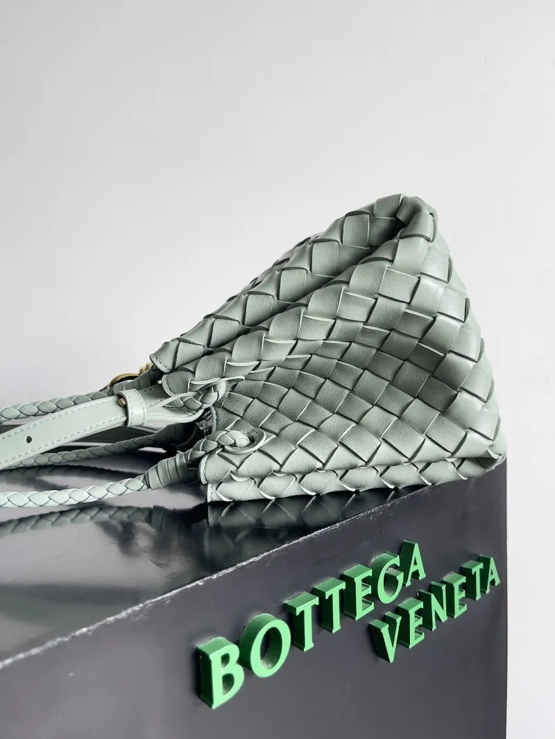 Alternative view of Bottega Veneta Mint Green Woven Top Handle Bag
