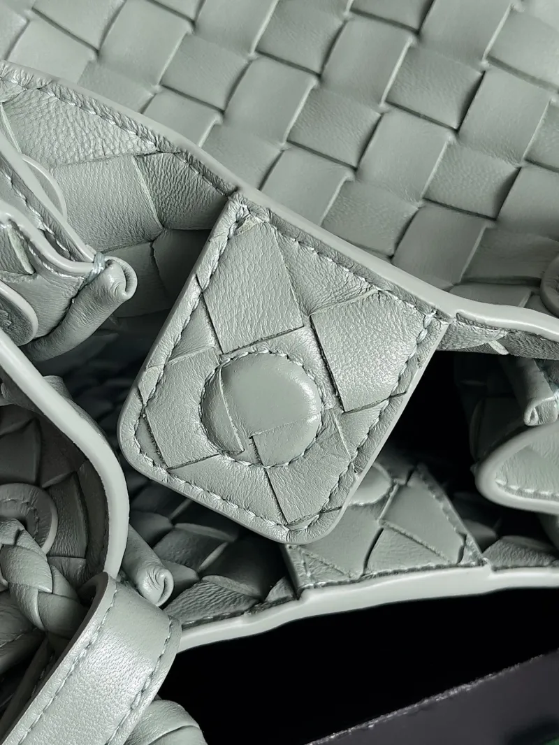 Bottega Veneta Mint Green Woven Top Handle Bag - Image 7