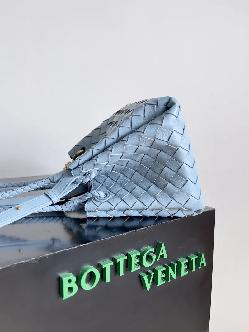 Alternative view of Bottega Veneta Light Blue Woven Top Handle Bag