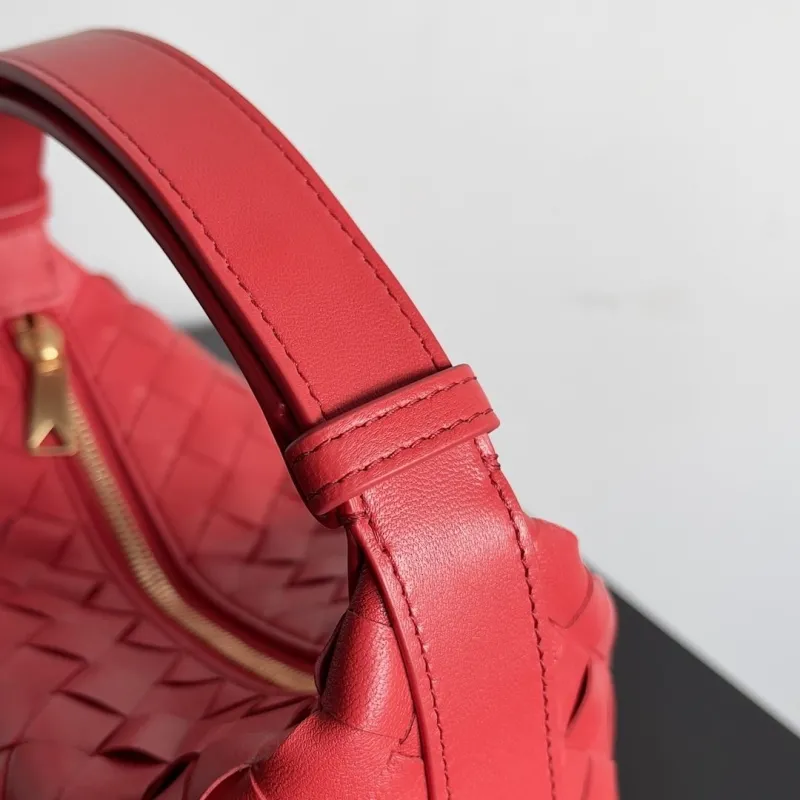 Bottega Veneta Red Woven Top Handle Bag 144 - Image 5