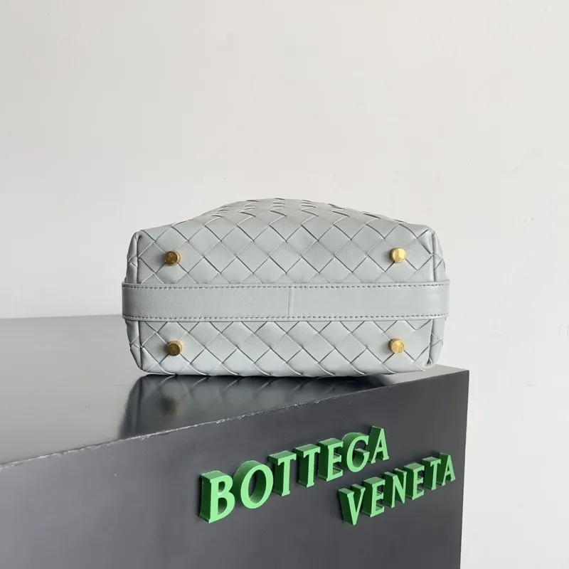 Bottega Veneta Light Gray Intrecciato Top Handle Bag 147 - Image 3
