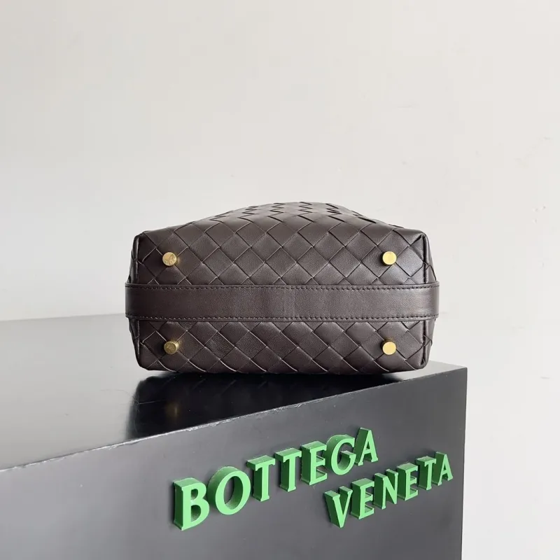 Bottega Veneta Brown Woven Leather Top Handle Bag 148 - Image 3
