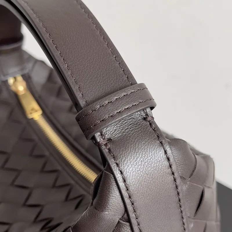 Bottega Veneta Brown Woven Leather Top Handle Bag 148 - Image 4