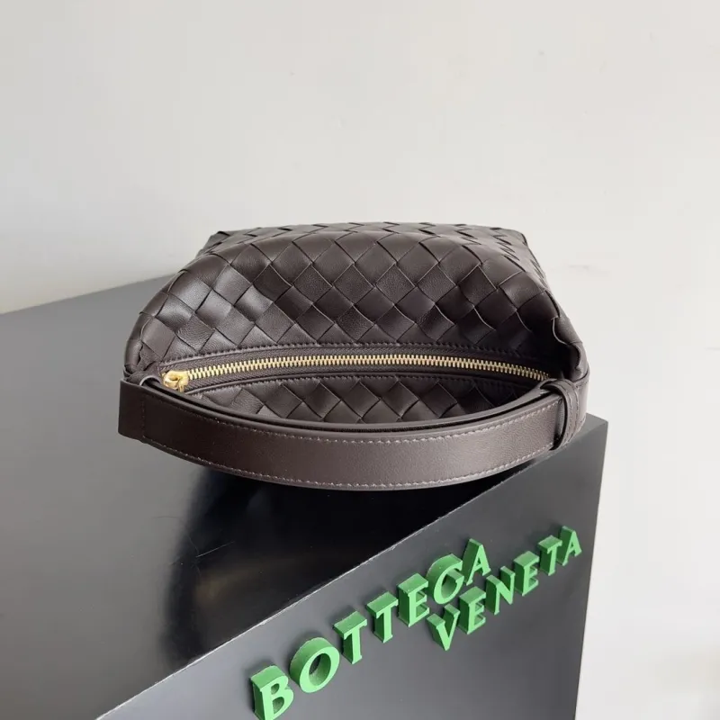 Bottega Veneta Brown Woven Leather Top Handle Bag 148 - Image 6