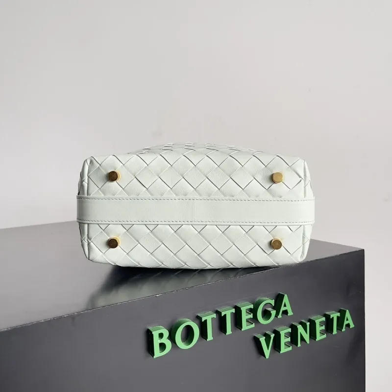 Bottega Veneta Light Mint Intreccio Top Handle Bag - Image 3