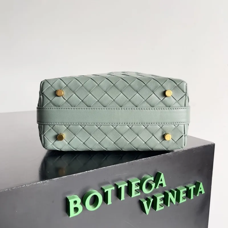 Bottega Veneta Intreccio Woven Top Handle Bag Sage Green 157 - Image 3