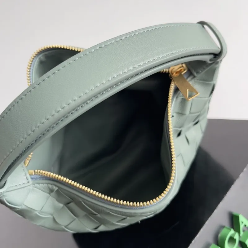 Bottega Veneta Intreccio Woven Top Handle Bag Sage Green 157 - Image 9