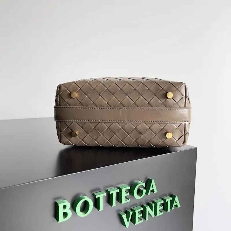 Bottega Veneta Taupe Intrecciato Top Handle Bag 159 - Image 3