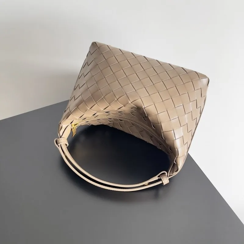 Bottega Veneta Taupe Intrecciato Top Handle Bag 159 - Image 6