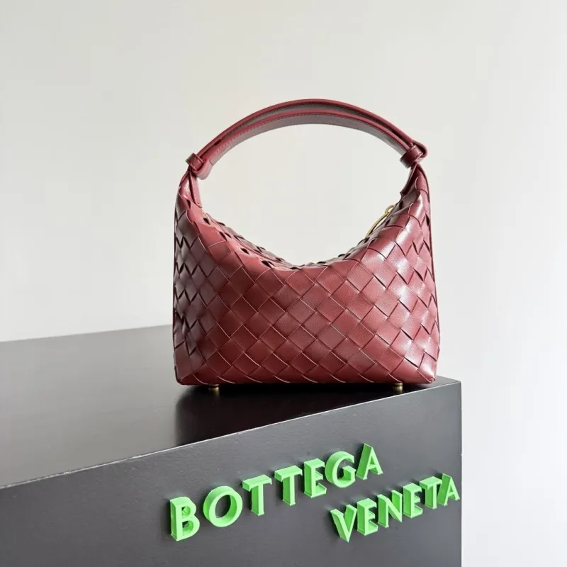 Bottega Veneta Burgundy Top Handle Bag 165