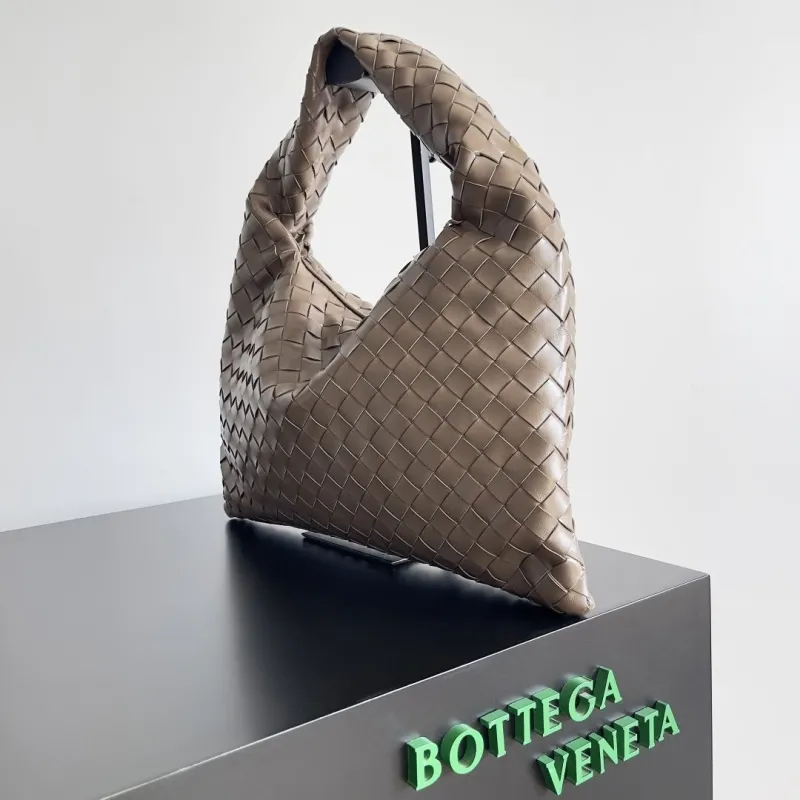 Alternative view of Bottega Veneta Taupe Intrecciato Leather Hobo Bag 168