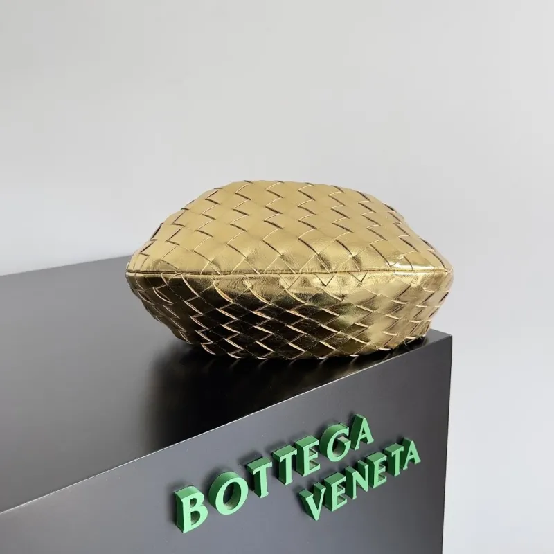 Alternative view of Bottega Veneta Gold Woven Mini Top Handle Bag