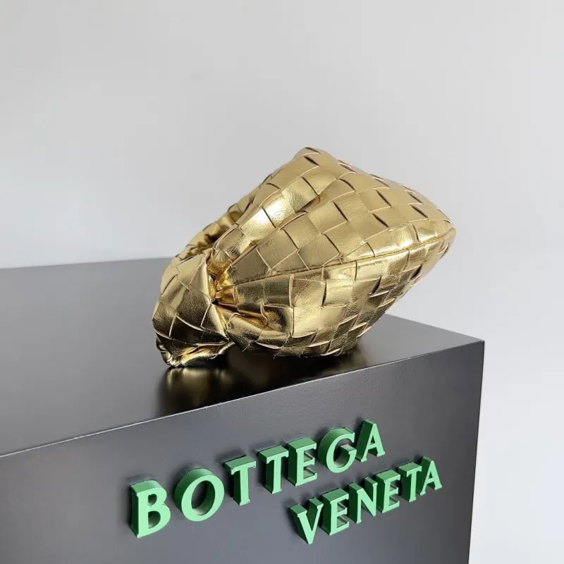 Bottega Veneta Gold Woven Mini Top Handle Bag - Image 4