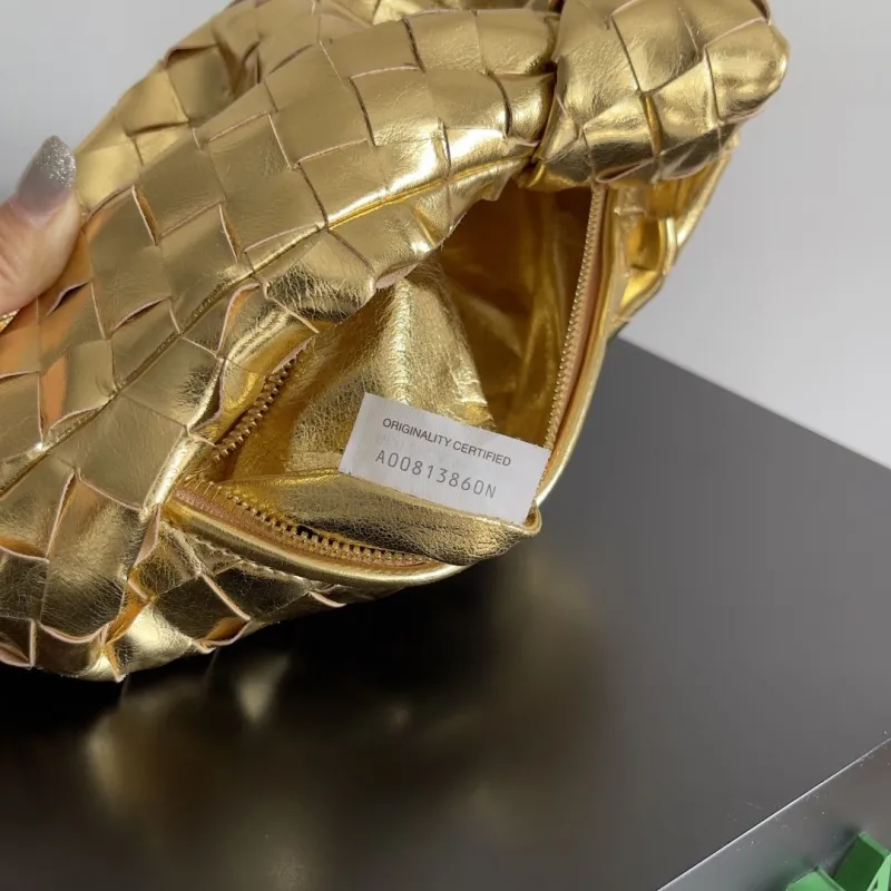 Bottega Veneta Gold Woven Mini Top Handle Bag - Image 8