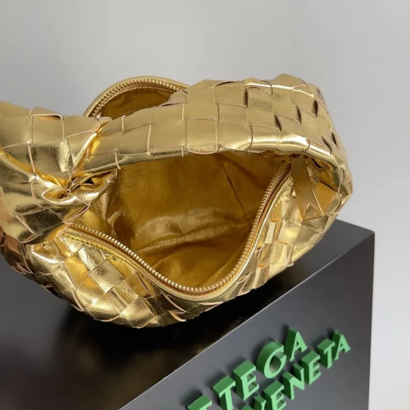 Bottega Veneta Gold Woven Mini Top Handle Bag - Image 9
