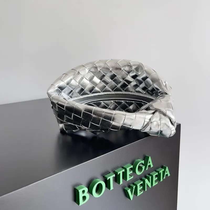 Bottega Veneta Silver Mini Top Handle Bag - Image 3