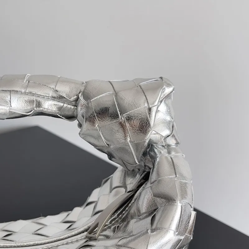 Bottega Veneta Silver Mini Top Handle Bag - Image 4