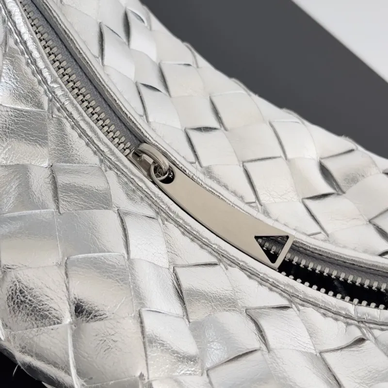 Bottega Veneta Silver Mini Top Handle Bag - Image 6