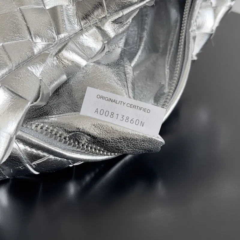 Bottega Veneta Silver Mini Top Handle Bag - Image 8