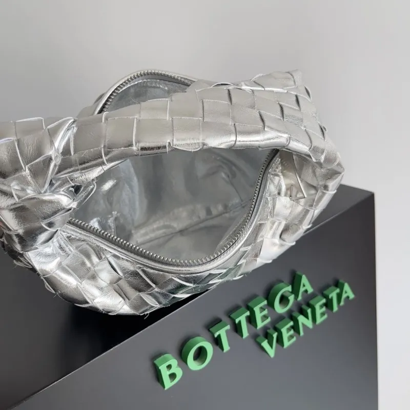 Bottega Veneta Silver Mini Top Handle Bag - Image 9
