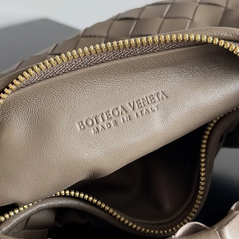 Bottega Veneta Taupe Woven Top Handle Bag - Image 7