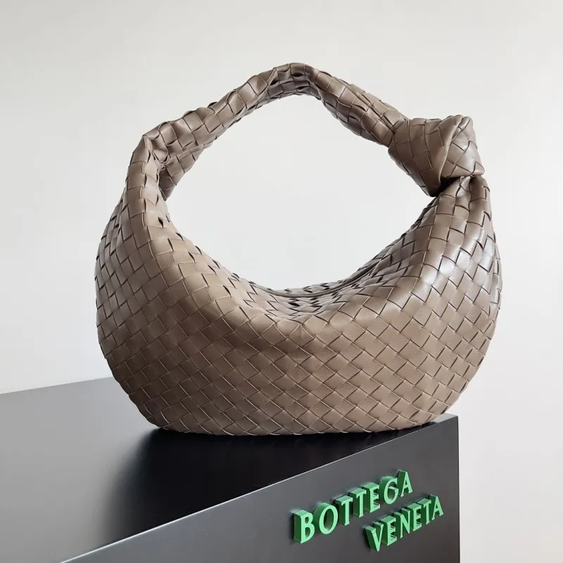 Bottega Veneta Taupe Intrecciato Top Handle Bag