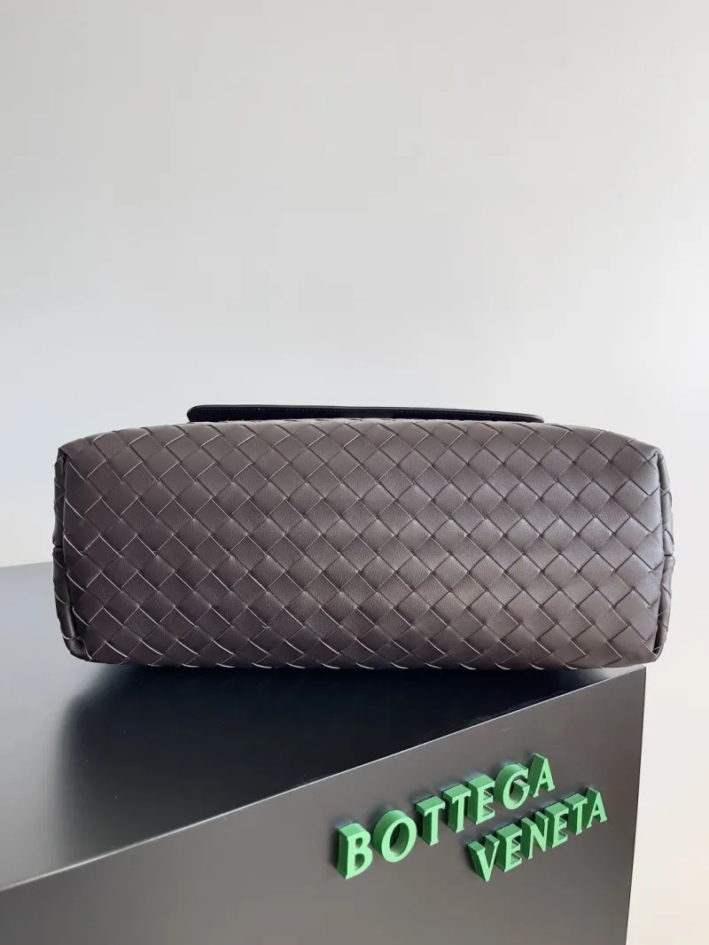 Bottega Veneta Dark Brown Intrecciato Top Handle Shoulder Bag 174 - Image 4