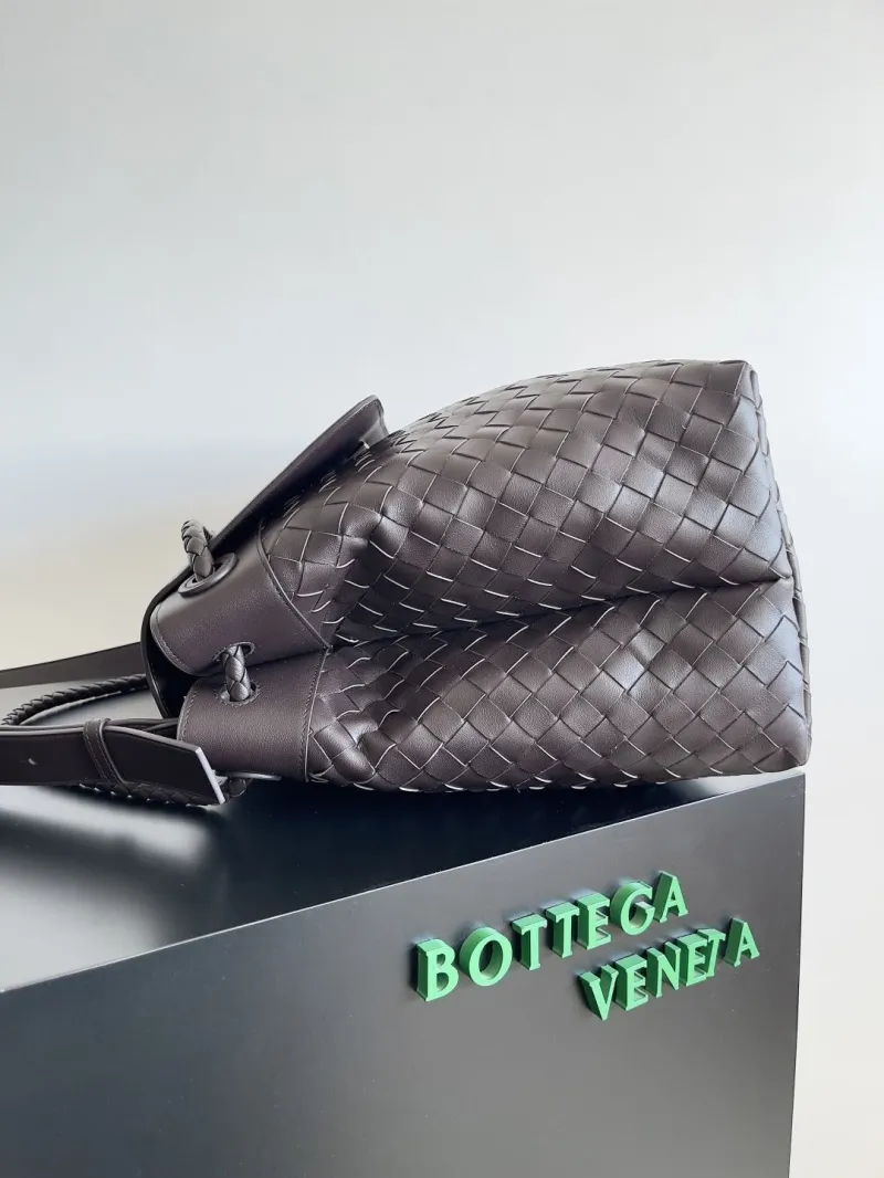 Alternative view of Bottega Veneta Dark Brown Intrecciato Leather Top Handle Shoulder Bag