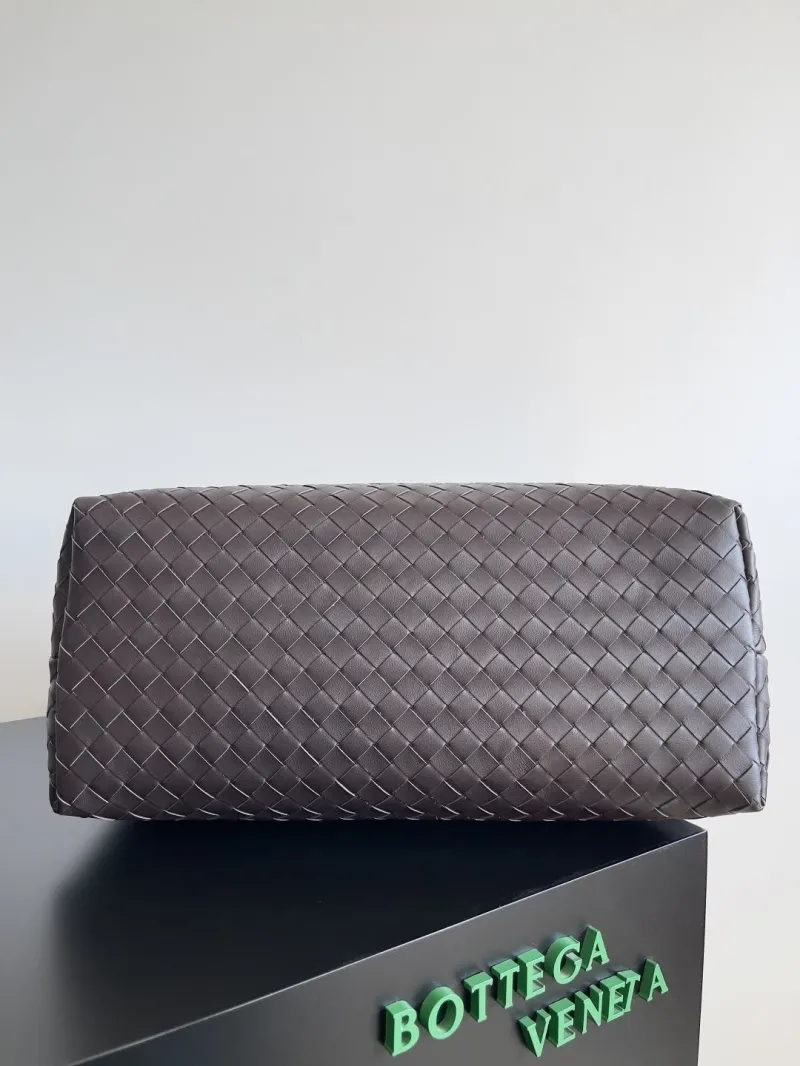 Bottega Veneta Dark Brown Intrecciato Leather Top Handle Shoulder Bag - Image 4