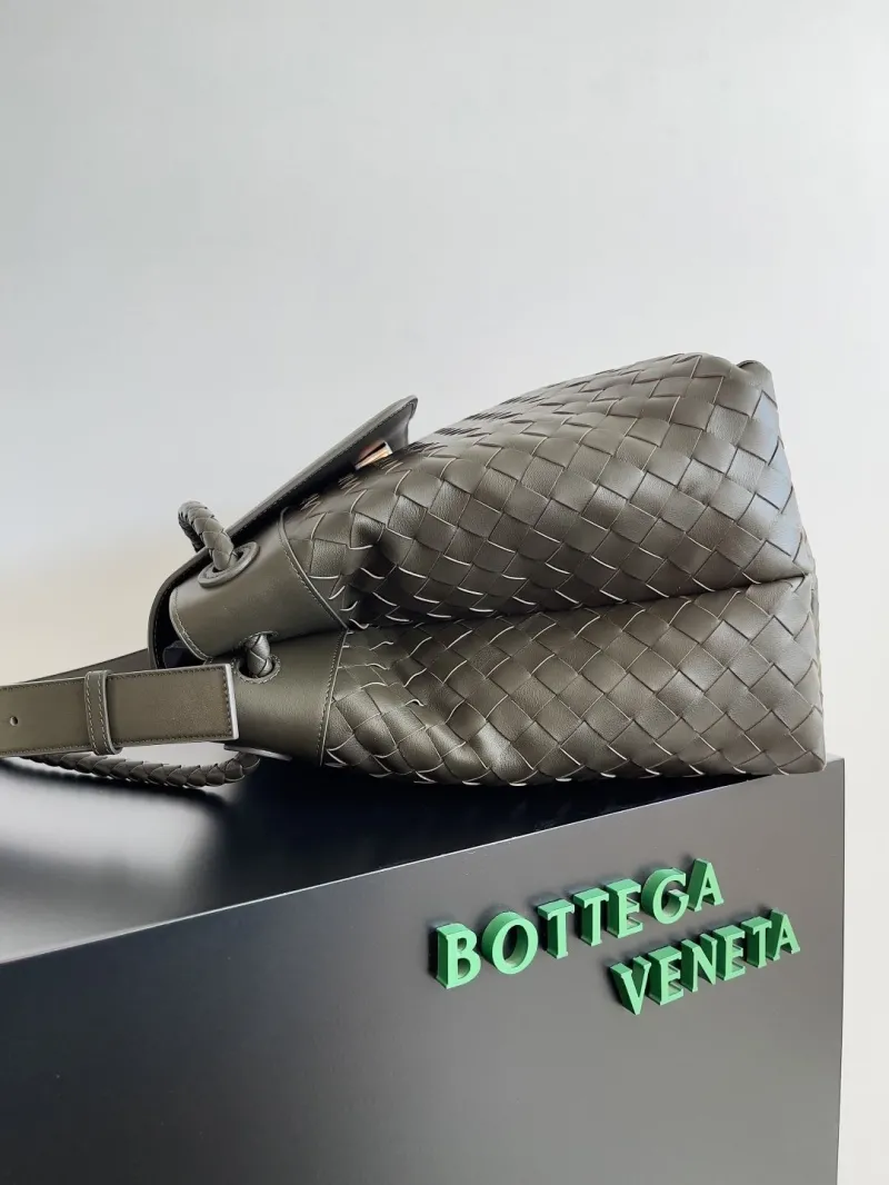 Alternative view of Bottega Veneta Gray Intreccio Top Handle Shoulder Bag