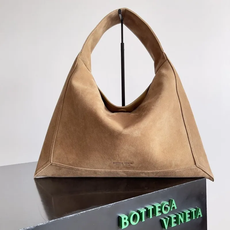 Bottega Veneta Tan Suede Hobo Bag