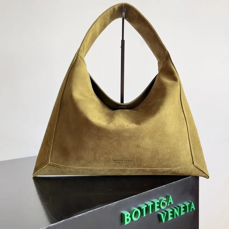 Bottega Veneta Olive Suede Hobo Bag 186