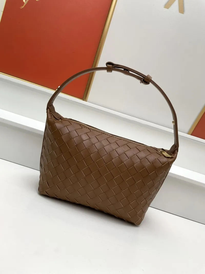 BV Brown Woven Top Handle Bag S01901 - Image 3