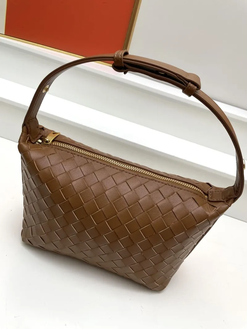 BV Brown Woven Top Handle Bag S01901 - Image 5