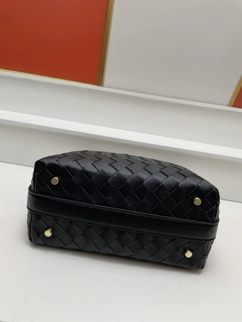 Black BV Woven Top Handle Bag S01901 - Image 6