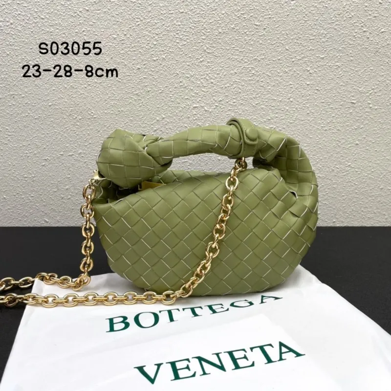 Bottega Veneta Green Top Handle Crossbody Bag S03055