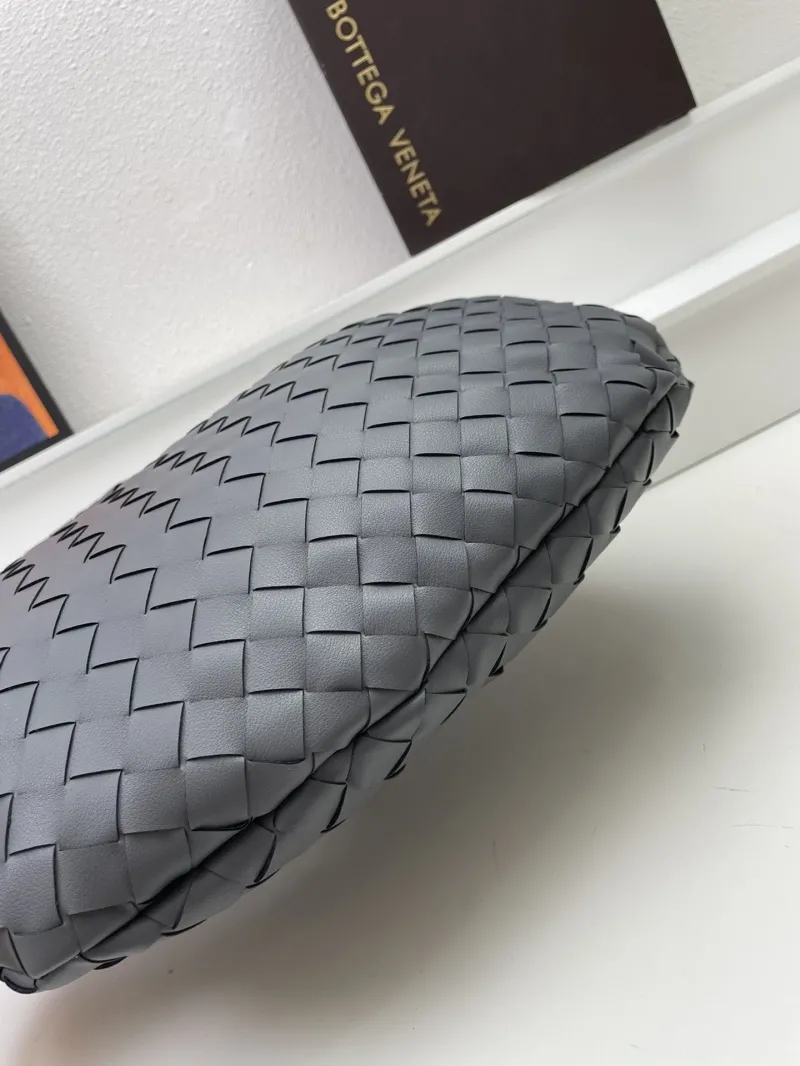 Bottega Dark Gray Woven Top Handle Bag S03055 36cm - Image 5