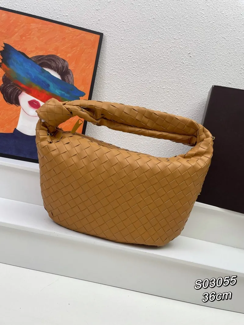 Bottega Woven Top Handle Bag S03055 Tan 36cm