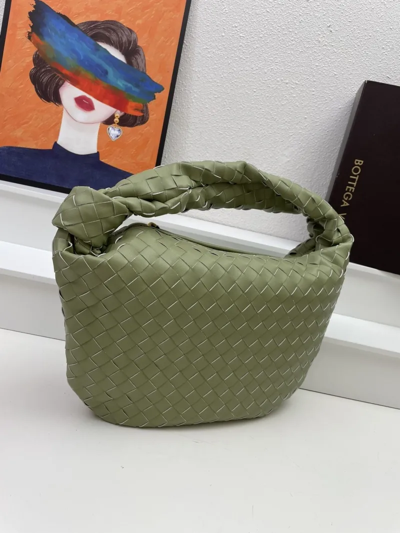 Bottega Veneta Olive Green Woven Top Handle Bag S03055 36cm - Image 3