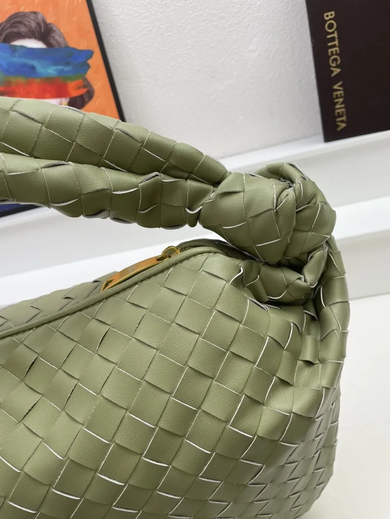 Bottega Veneta Olive Green Woven Top Handle Bag S03055 36cm - Image 4