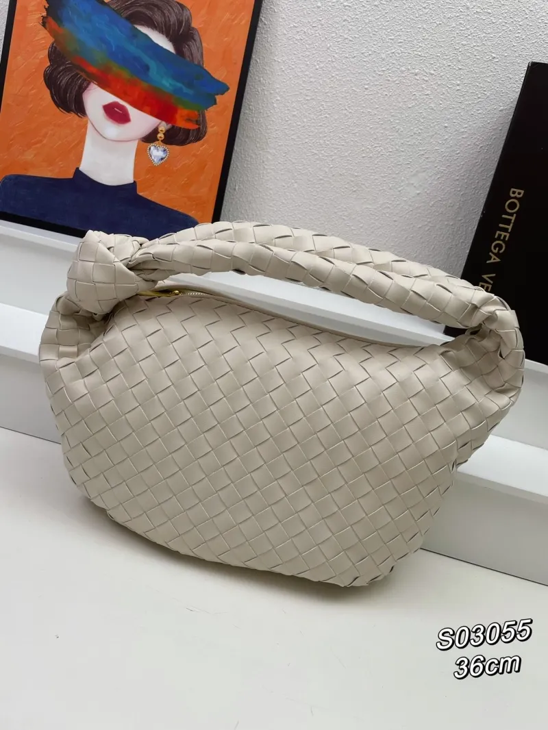 Alternative view of Bottega Veneta Beige Woven Top Handle Bag S03055 36cm