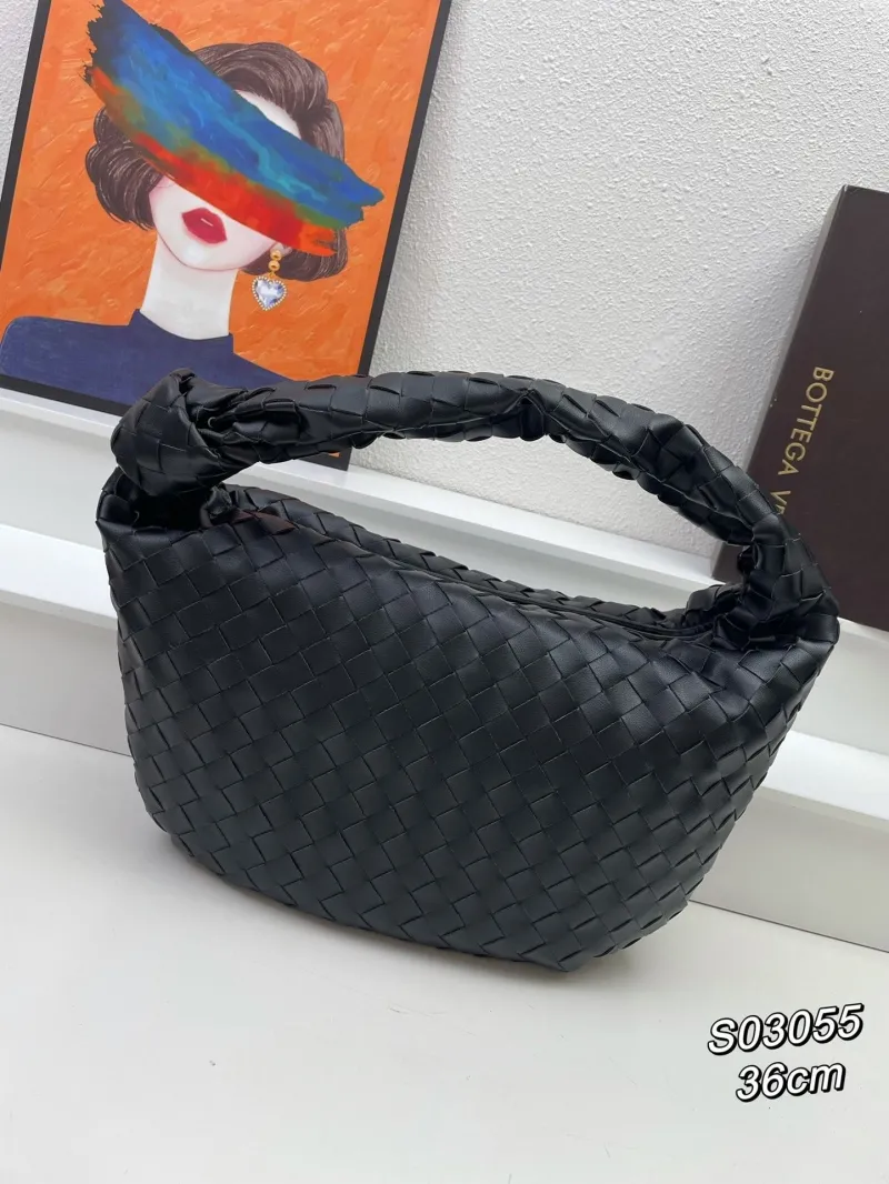 Alternative view of Bottega Veneta Black Woven Top Handle Bag S03055 36cm