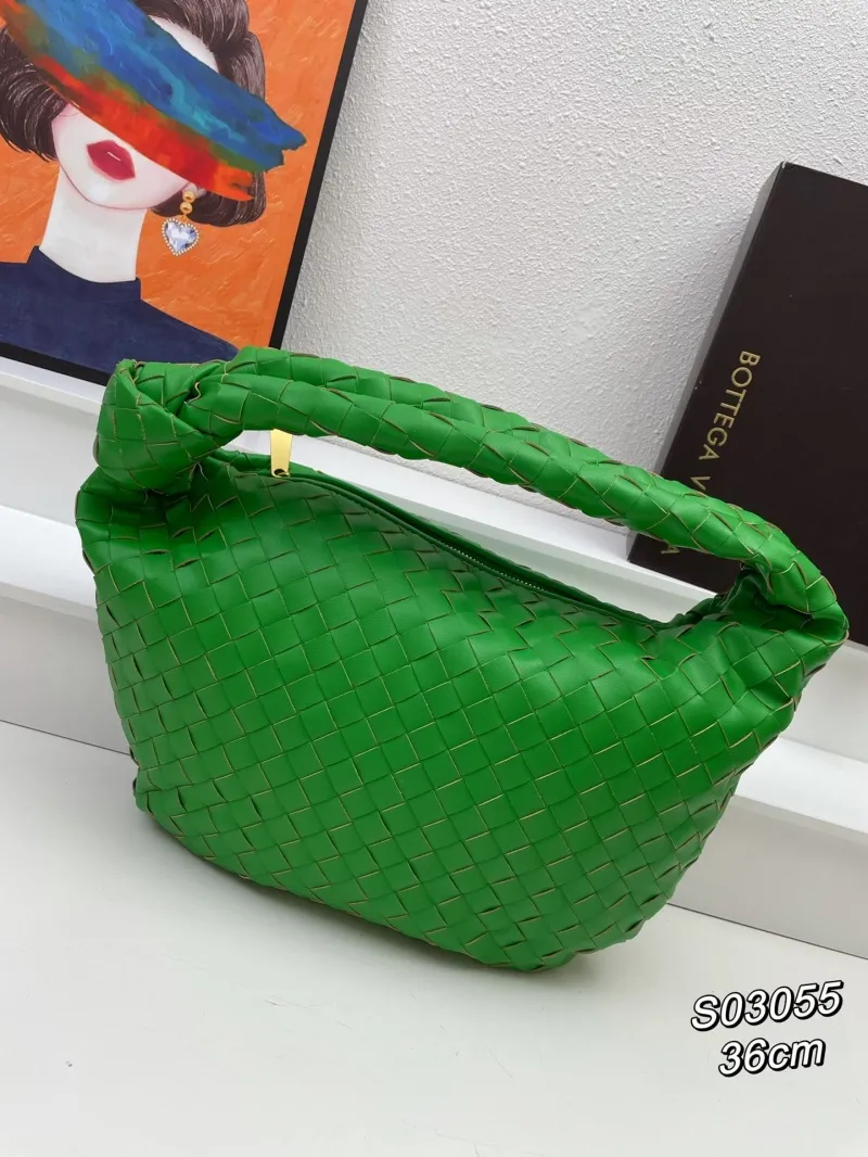 Alternative view of Bottega Veneta Green Woven Top Handle Bag S03055 36cm