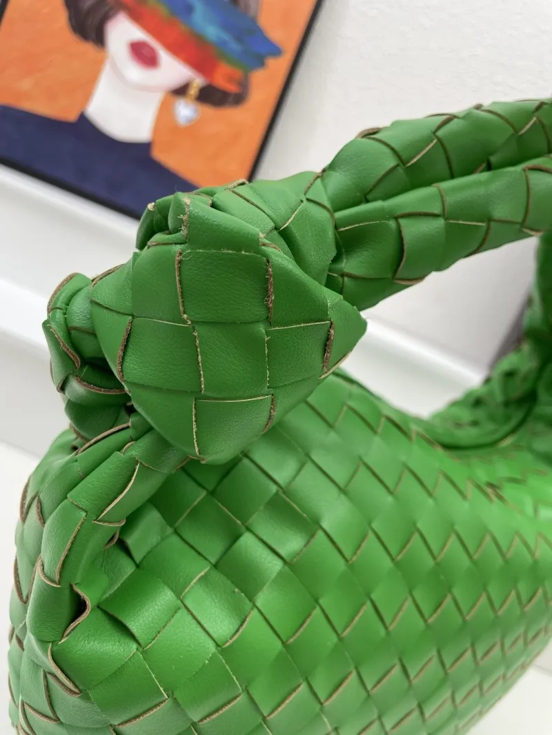 Bottega Veneta Green Woven Top Handle Bag S03055 36cm - Image 4