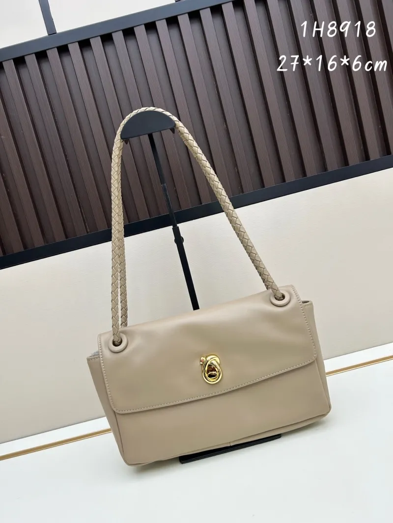 BV Beige Leather Top Handle Shoulder Bag 1H8918