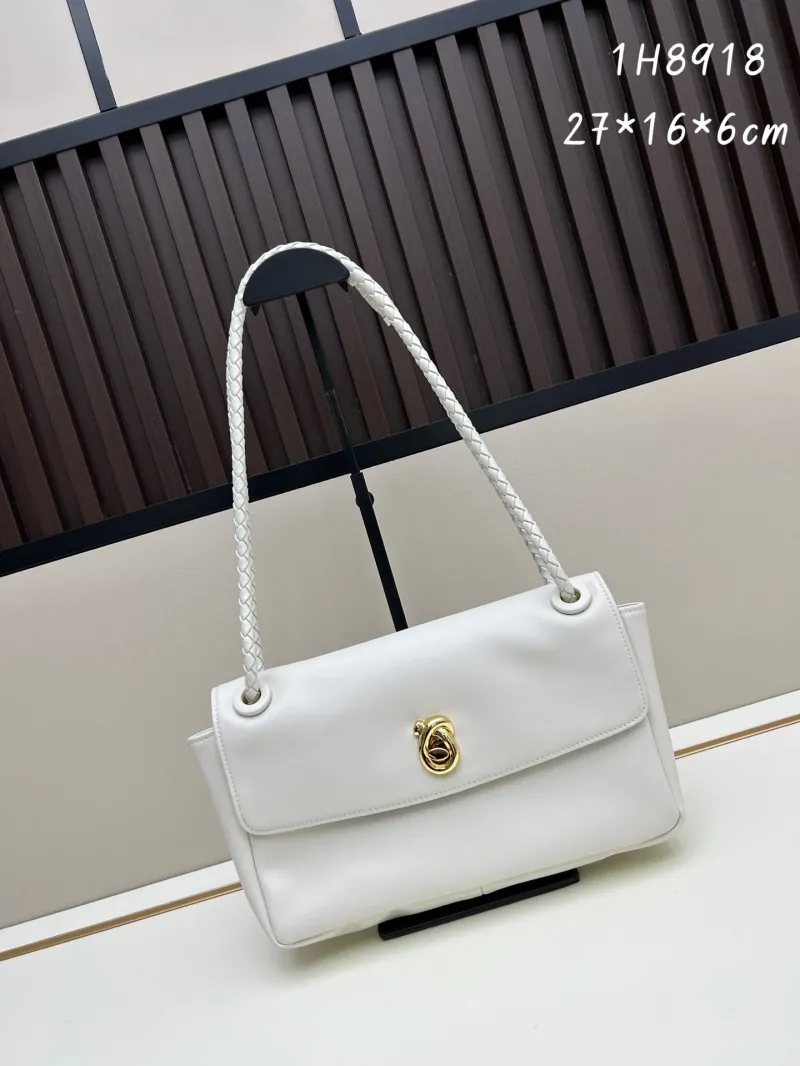 BV White Top Handle Shoulder Bag 1H8918