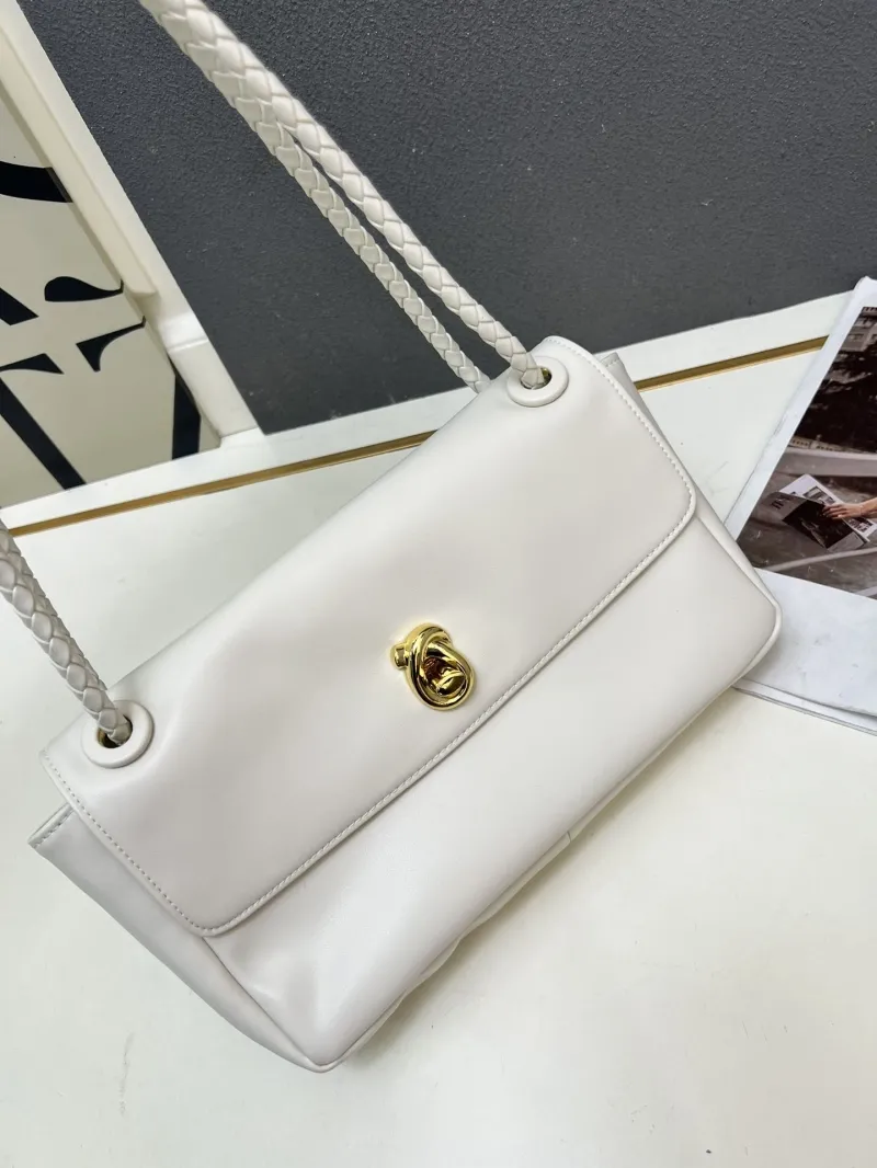 BV White Leather Shoulder Bag 1H8918 - Image 3