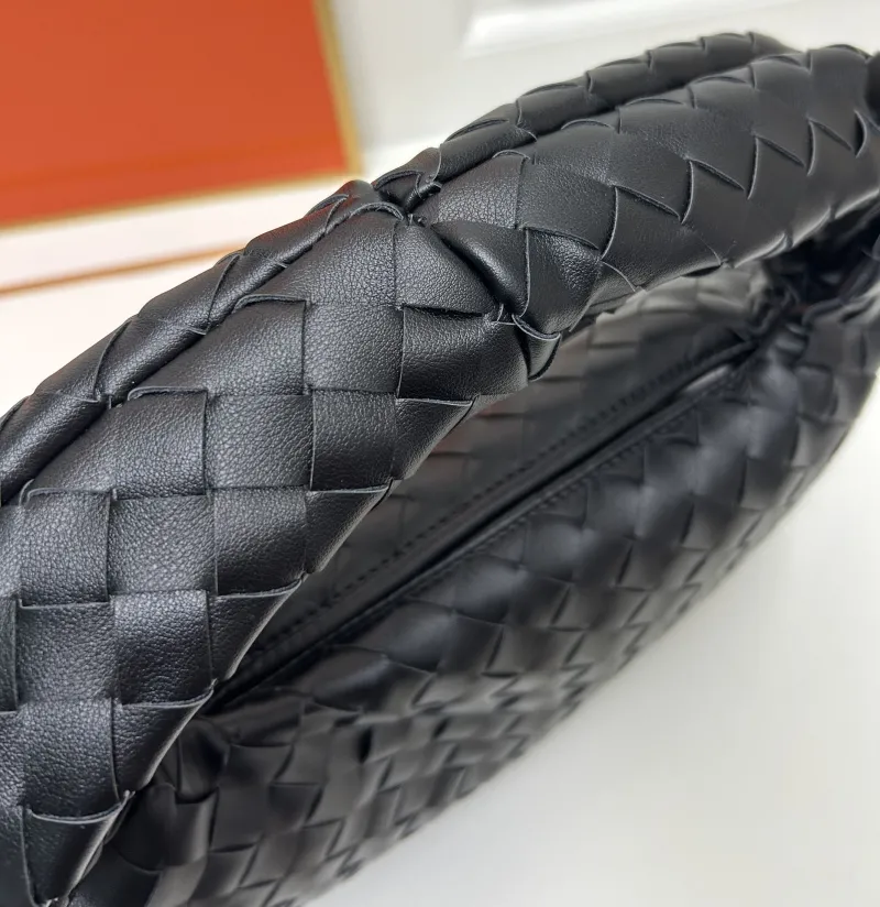 BV Black Woven Top Handle Bag S07872 - Image 5