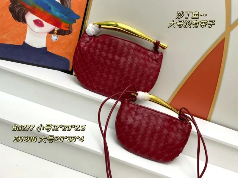 BV Woven Sardine Top Handle Bag S0277 Small - Image 4